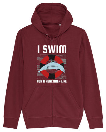 pentru pasionații de înot - I Swim for a Healthier Life Burgundy