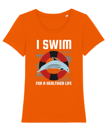 pentru pasionații de înot - I Swim for a Healthier Life Bright Orange
