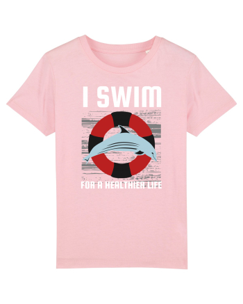 pentru pasionații de înot - I Swim for a Healthier Life Cotton Pink