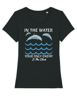pentru pasionații de înot - In the Water, Your Only Enemy is the Clock Tricou mânecă scurtă guler larg fitted Damă Expresser