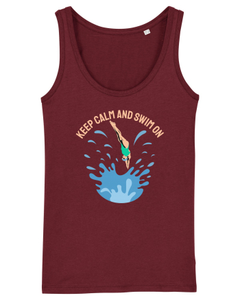 pentru pasionații de înot - Keep Calm and Swim On Burgundy