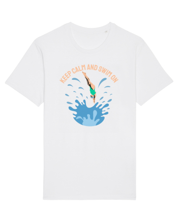 pentru pasionații de înot - Keep Calm and Swim On White