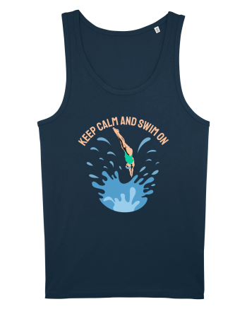pentru pasionații de înot - Keep Calm and Swim On Navy