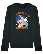 pentru pasionații de înot - Life Begins After Swimming Bluză mânecă lungă Unisex Rise
