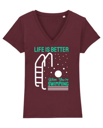 pentru pasionații de înot - Life is Better When You are Swimming Burgundy