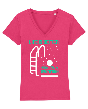 pentru pasionații de înot - Life is Better When You are Swimming Raspberry