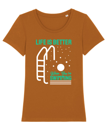 pentru pasionații de înot - Life is Better When You are Swimming Roasted Orange