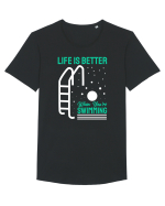 pentru pasionații de înot - Life is Better When You are Swimming Tricou mânecă scurtă guler larg Bărbat Skater
