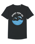 pentru pasionații de înot - Start and Go! Tricou mânecă scurtă guler larg Bărbat Skater