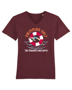 pentru pasionații de înot - Swimming Only the Toughest Need Apply Tricou mânecă scurtă guler V Bărbat Presenter