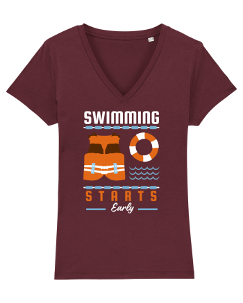 pentru pasionații de înot - Swimming Starts Early Burgundy