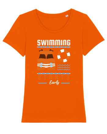 pentru pasionații de înot - Swimming Starts Early Bright Orange