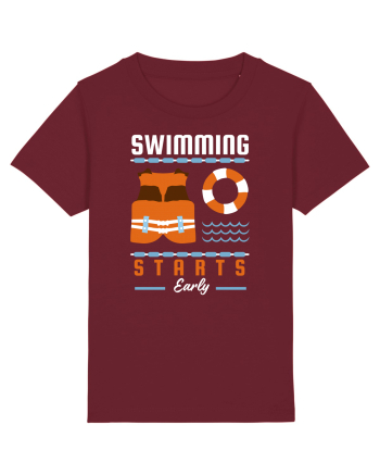 pentru pasionații de înot - Swimming Starts Early Burgundy