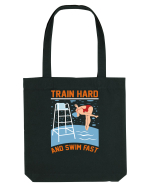 pentru pasionații de înot - Train Hard and Swim Fast Sacoșă textilă