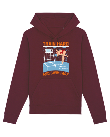 pentru pasionații de înot - Train Hard and Swim Fast Burgundy