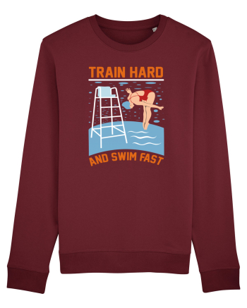 pentru pasionații de înot - Train Hard and Swim Fast Burgundy