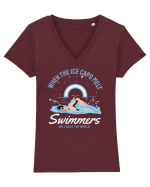 When the Ice Caps Melt, Swimmers Will Rule the World 2 Tricou mânecă scurtă guler V Damă Evoker