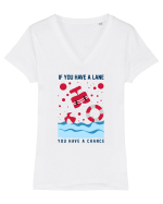 pentru pasionații de înot - If You Have a Lane, You Have a Chance Tricou mânecă scurtă guler V Damă Evoker