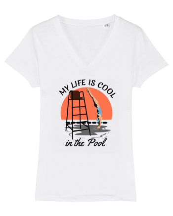 pentru pasionații de înot - My Life is Cool in the Pool White