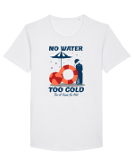 pentru pasionații de înot - No Water Too Cold for a Team So Hot Tricou mânecă scurtă guler larg Bărbat Skater