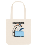 pentru pasionații de înot - Now Swimming is Fun Too Sacoșă textilă