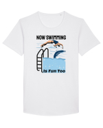 pentru pasionații de înot - Now Swimming is Fun Too Tricou mânecă scurtă guler larg Bărbat Skater