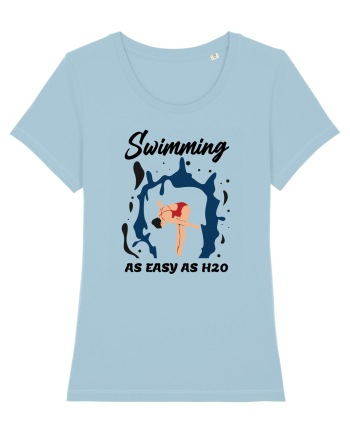 pentru pasionații de înot - Swimming is as Easy as h20 Sky Blue
