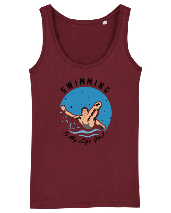 pentru pasionații de înot - Swimming is My Life Goal Burgundy
