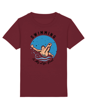 pentru pasionații de înot - Swimming is My Life Goal Burgundy