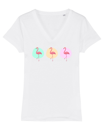Triple Flamingo White