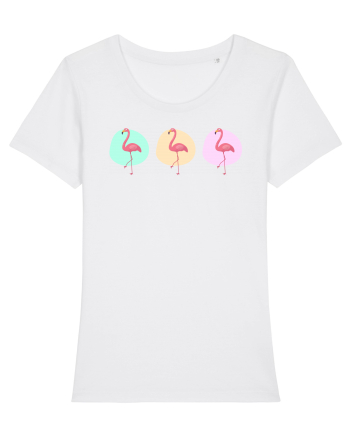 Triple Flamingo White