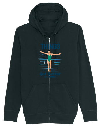 pentru pasionații de înot - Things Get Better With Swimming Black