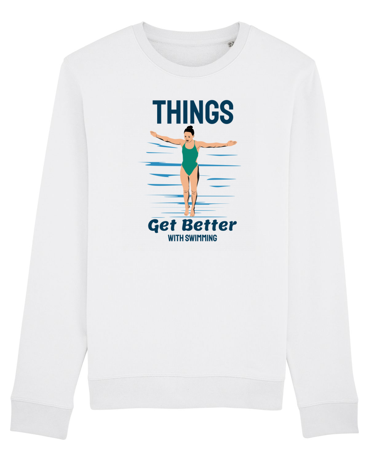 Bluză mânecă lungă Unisex Rise White