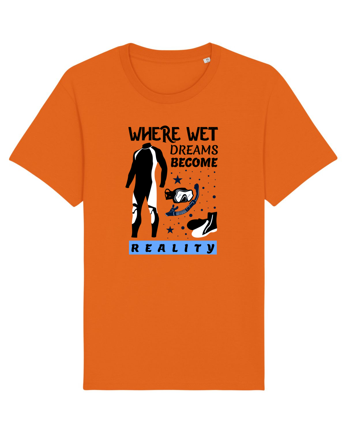 Tricou mânecă scurtă Unisex Rocker Bright Orange