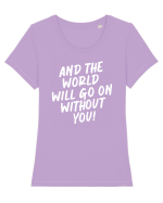 And the world Tricou mânecă scurtă guler larg fitted Damă Expresser