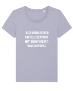 Just wanna be rich Tricou mânecă scurtă guler larg fitted Damă Expresser