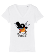 Hot Dog Pirate Tricou mânecă scurtă guler V Damă Evoker