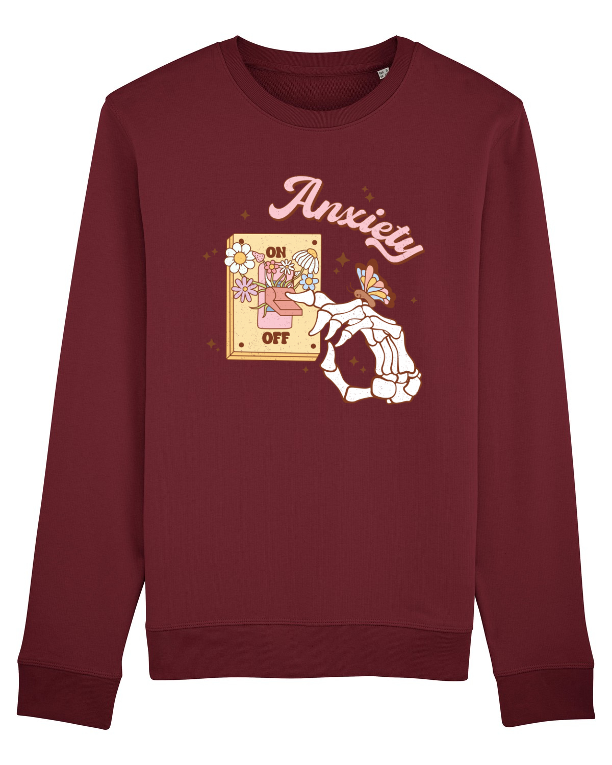 Bluză mânecă lungă Unisex Rise Burgundy