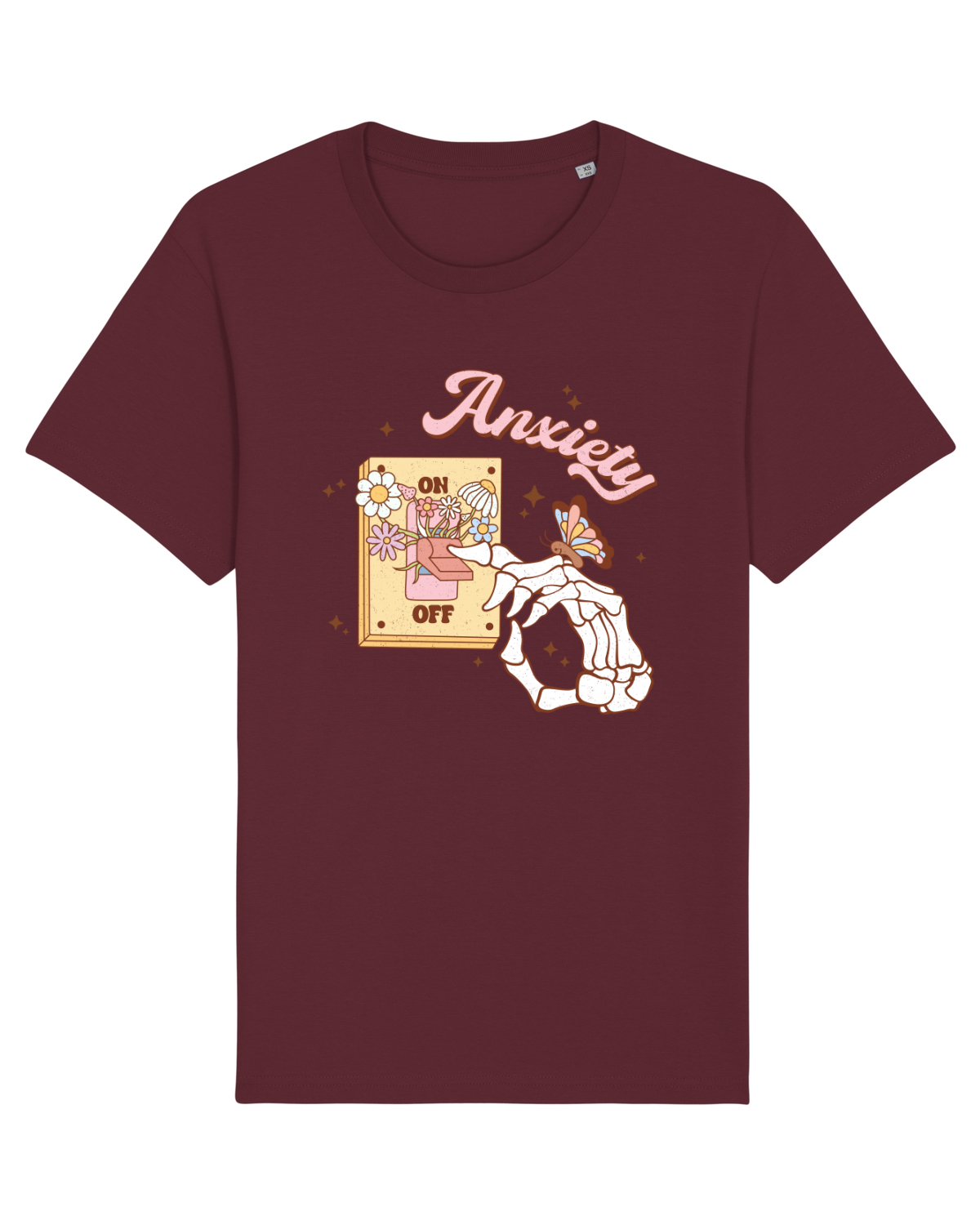 Tricou mânecă scurtă Unisex Rocker Burgundy