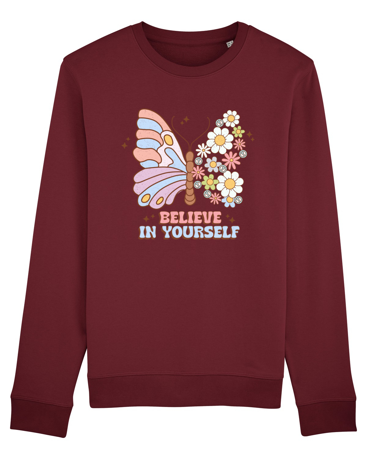 Bluză mânecă lungă Unisex Rise Burgundy