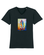 Turnul Dulgherilor - Sibiu Tricou mânecă scurtă guler V Bărbat Presenter