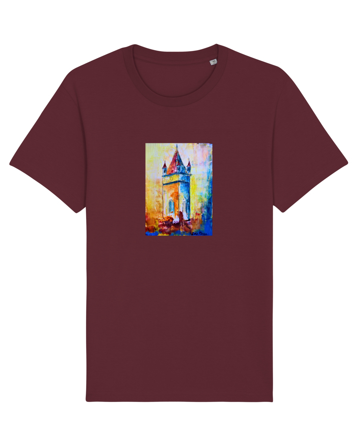 Tricou mânecă scurtă Unisex Rocker Burgundy