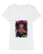 Jinx Tricou mânecă scurtă guler V Damă Evoker