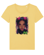 Jinx Tricou mânecă scurtă guler larg fitted Damă Expresser