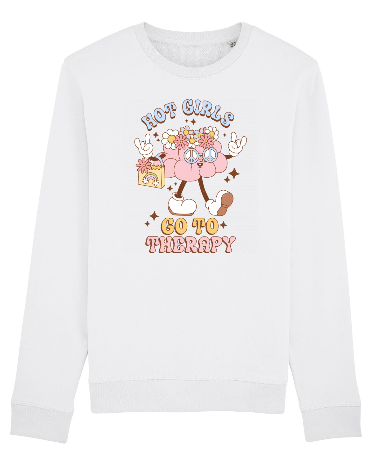 Bluză mânecă lungă Unisex Rise White