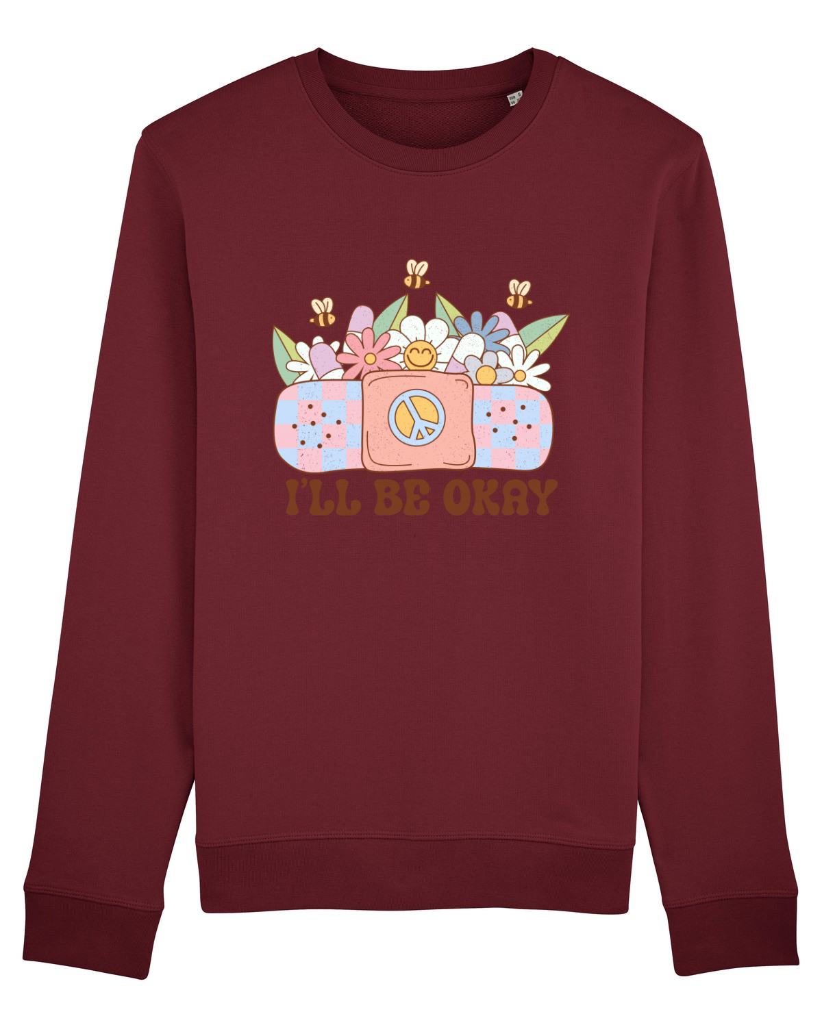 Bluză mânecă lungă Unisex Rise Burgundy