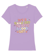 IT'S A GOOD DAY TO HAVE A GOOD DAY Tricou mânecă scurtă guler larg fitted Damă Expresser