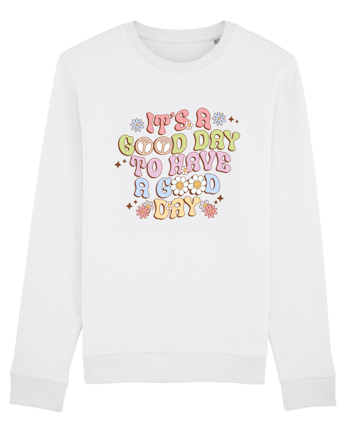 Bluză mânecă lungă Unisex Rise White