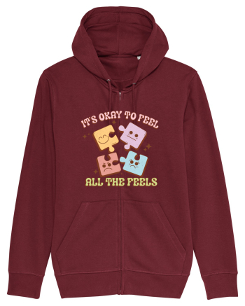 IT'S OKAY TO FEEL ALL THE FEELS Burgundy