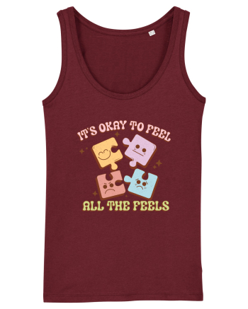 IT'S OKAY TO FEEL ALL THE FEELS Burgundy
